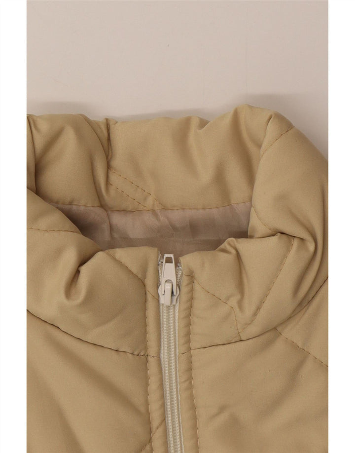 Gilet imbottito da donna VINTAGE UK 12 beige medio