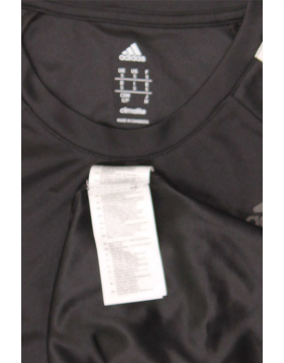 T-shirt da uomo Adidas Top Small nera in poliestere sportiva