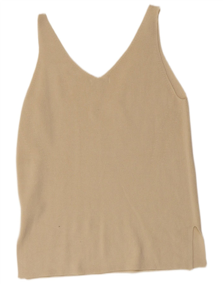 Canotta da donna Marks & Spencer UK 14 grande cotone beige
