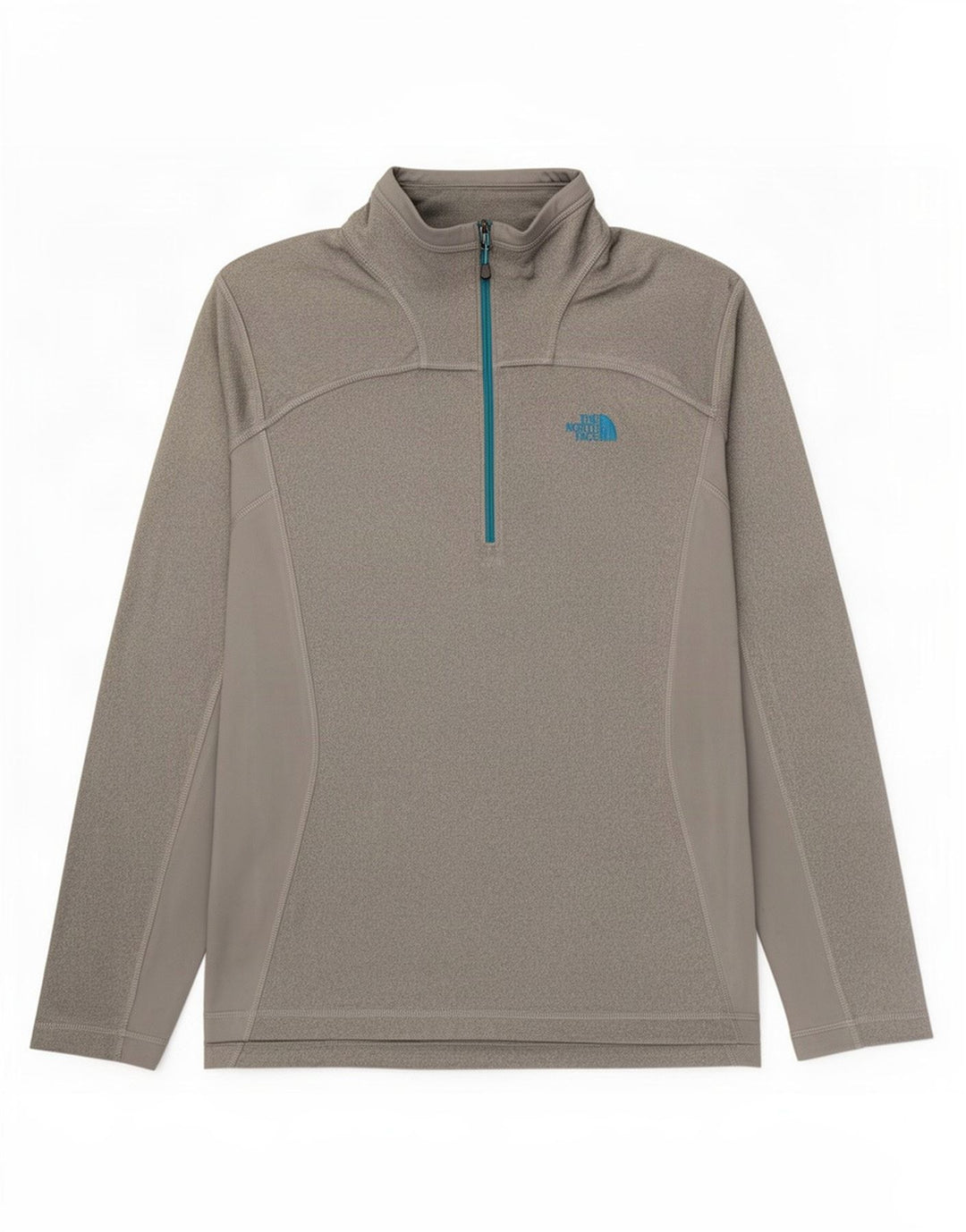 Top della tuta da uomo pullover con zip e collo The North Face grigio medio chiazzato
