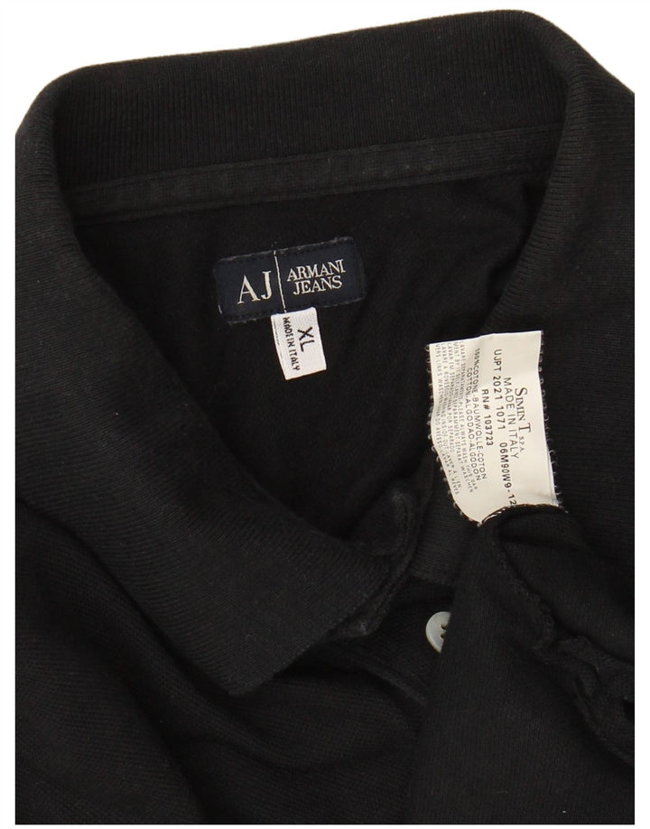 ARMANI JEANS Polo Uomo XL Cotone Nero