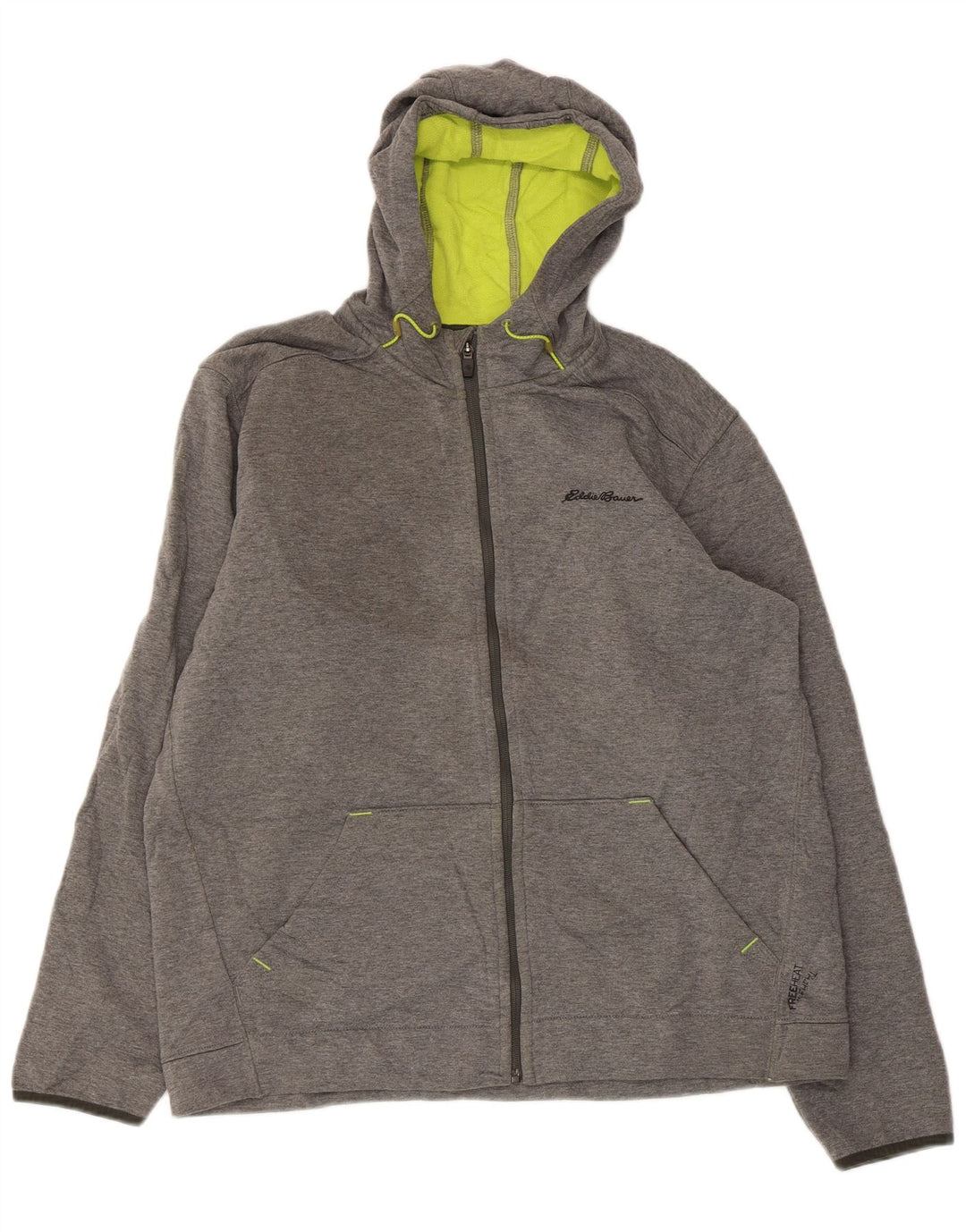 EDDIE BAUER Maglione con cappuccio e zip da uomo grande poliestere grigio