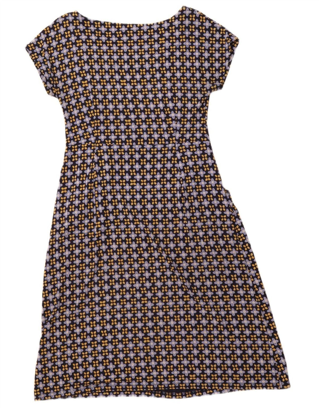 WHITE STUFF Abito a trapezio da donna UK 12 Viscosa floreale medio blu navy