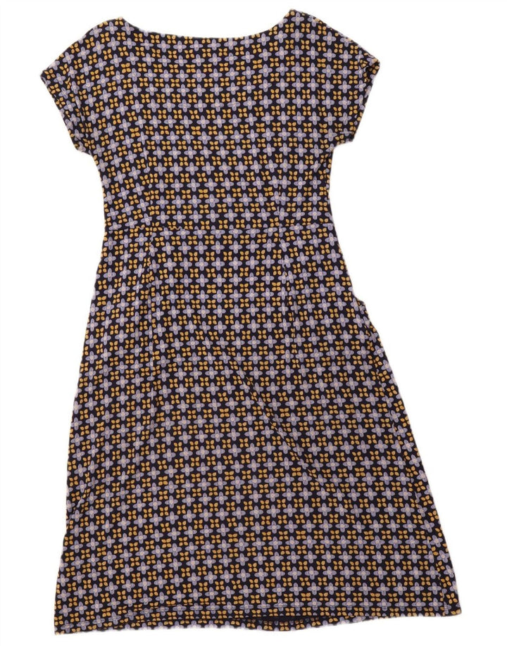 WHITE STUFF Abito a trapezio da donna UK 12 Viscosa floreale medio blu navy