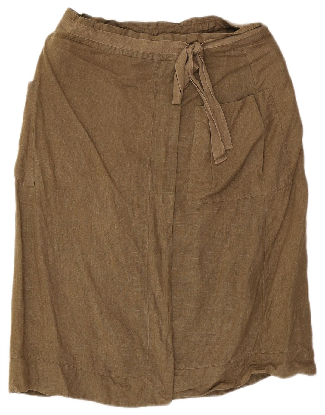 Gonna cargo da donna Sasha UK 12 media W29 lino kaki
