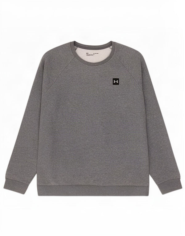 Felpa da uomo ampia Under Armour, maglione XL, cotone grigio