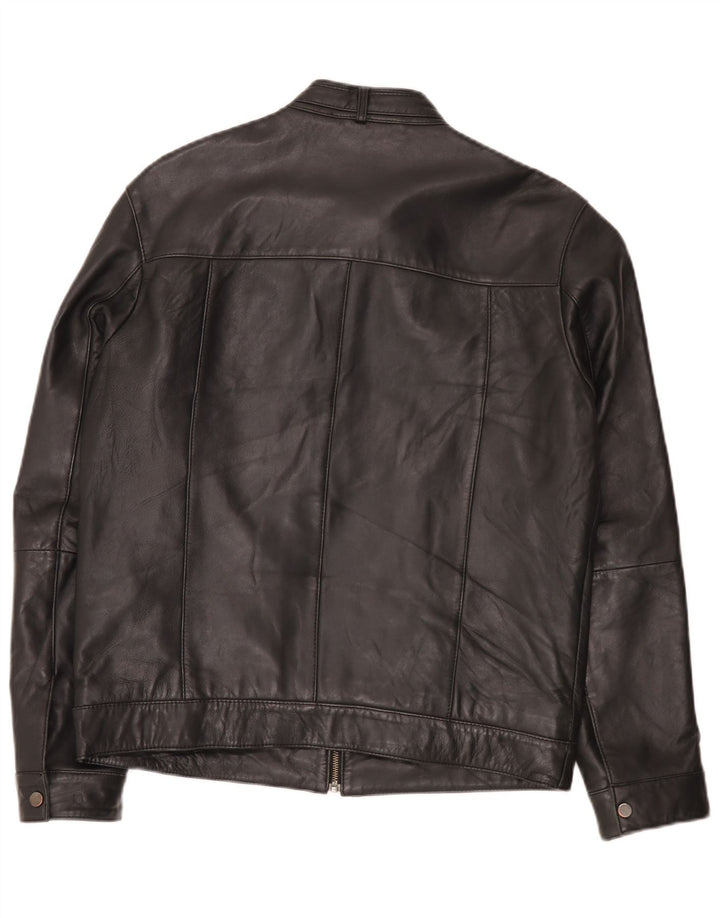 Giacca in pelle da uomo Bata UK 42 XL Nera