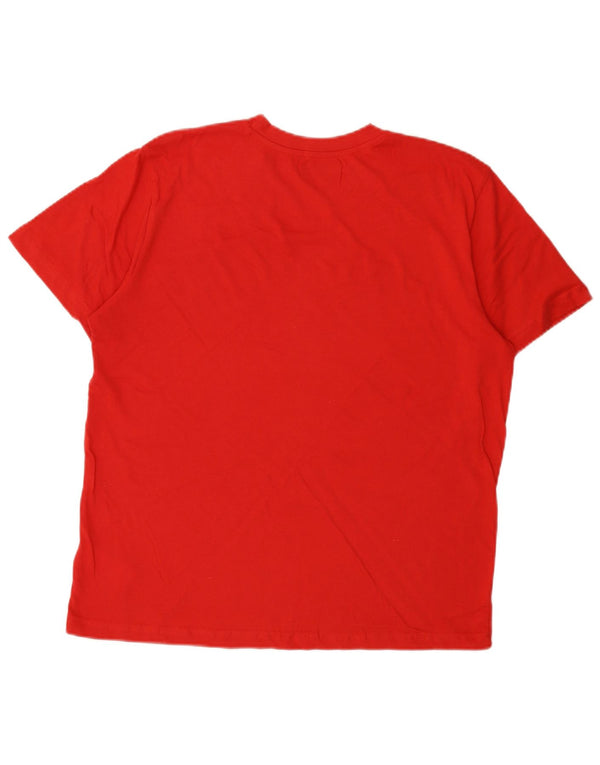 T-shirt uomo Kappa Top Large rossa in cotone