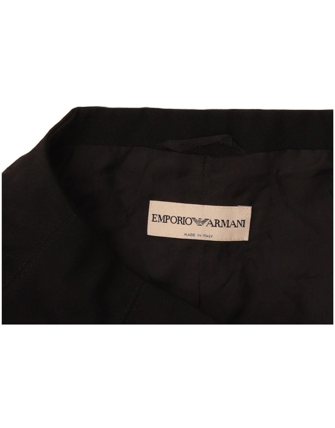 Giacca blazer a 3 bottoni da donna Emporio Armani UK 4 XS nera