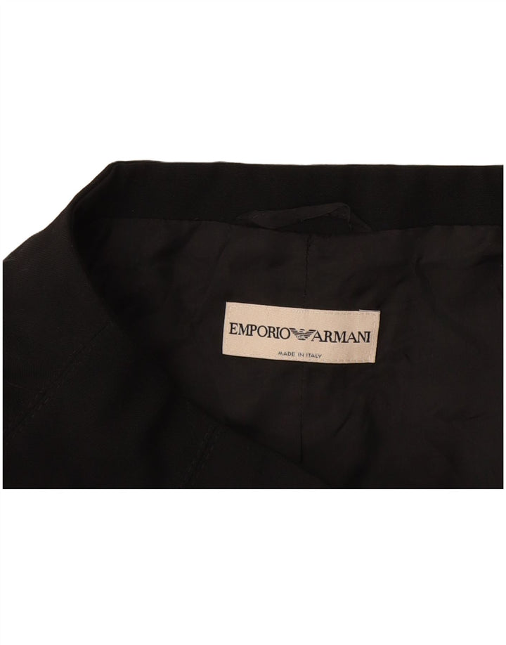 Giacca blazer a 3 bottoni da donna Emporio Armani UK 4 XS nera