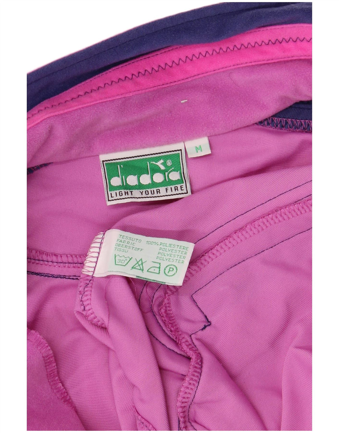 DIADORA Giacca in pile grafica da donna UK 14 Colore rosa medio