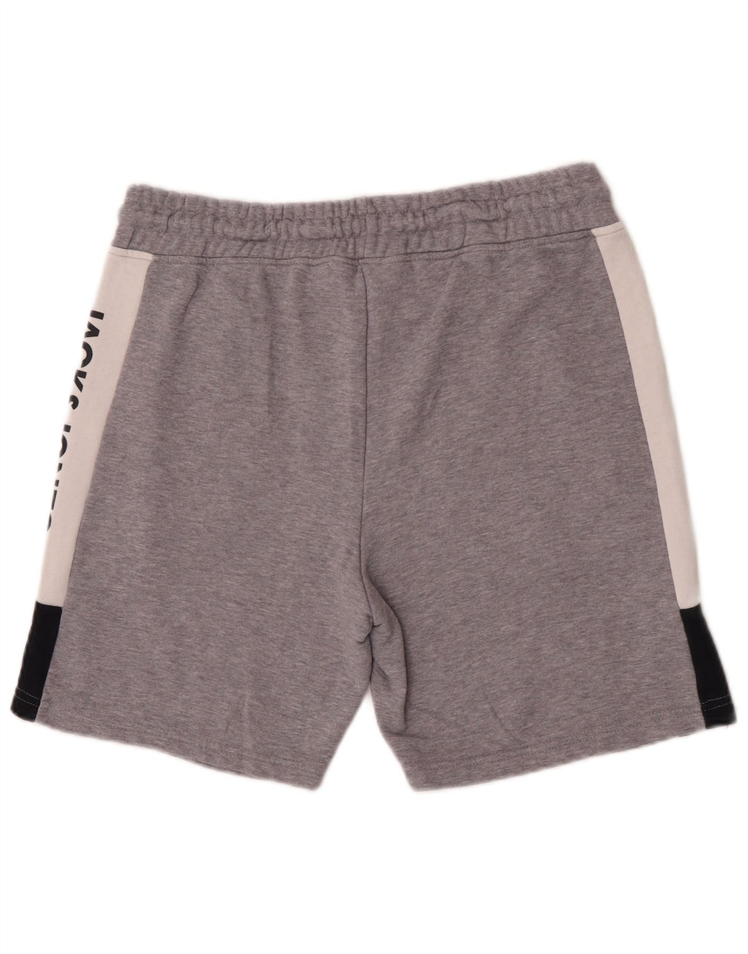 Pantaloncini sportivi grafici da uomo Jack & Jones in cotone color block grigio medio