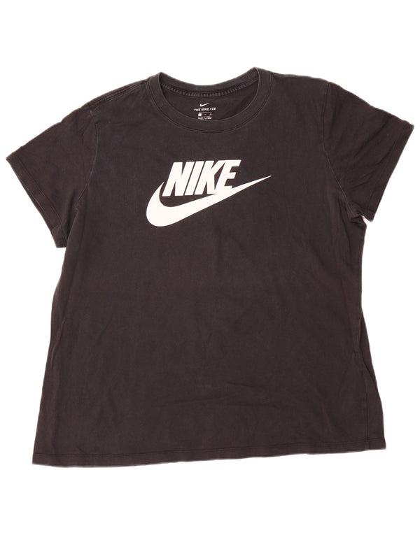 T-shirt grafica da donna Nike Top UK 18 XL cotone nero