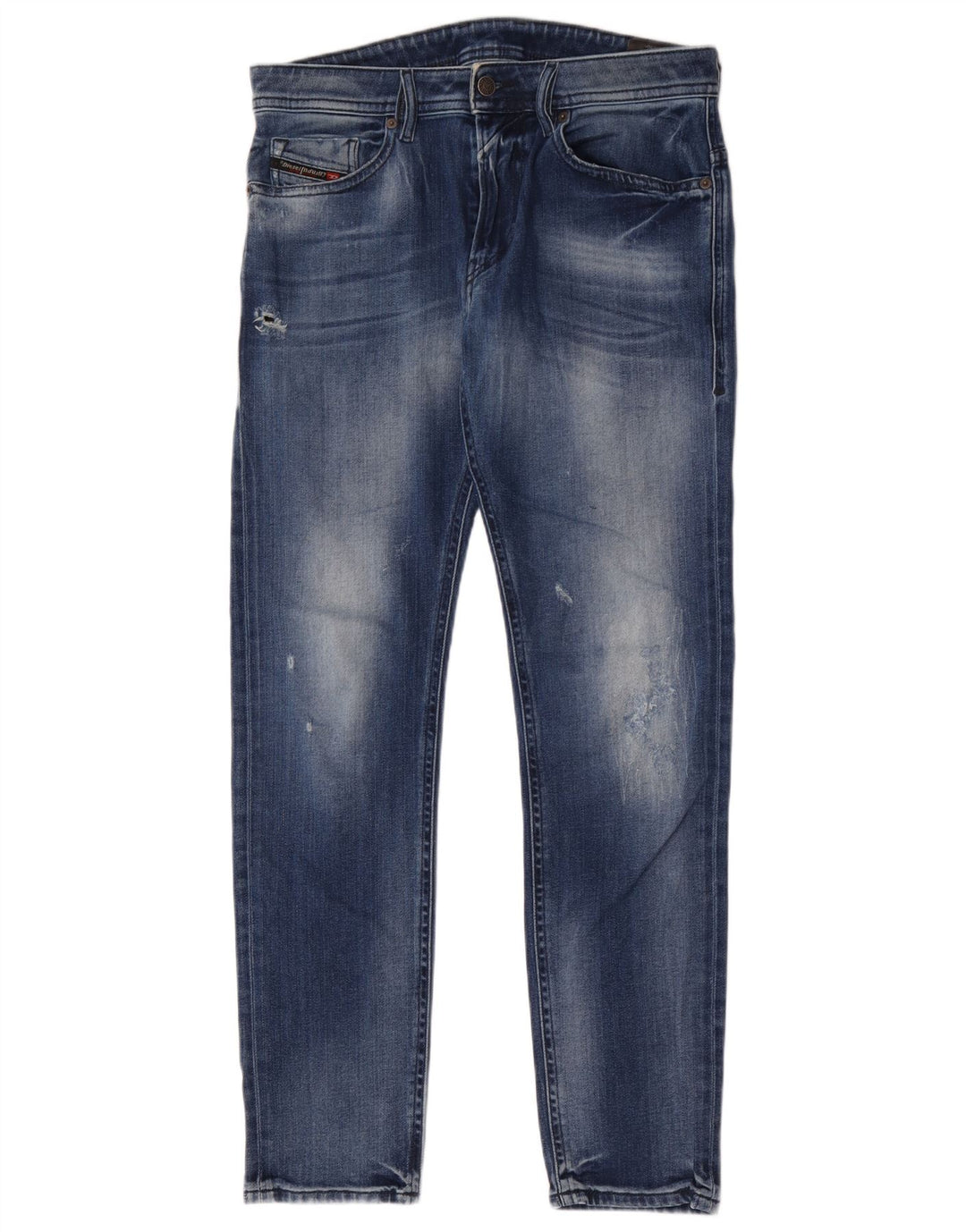 Diesel Jeans slim invecchiati da uomo W30 L32 in cotone blu