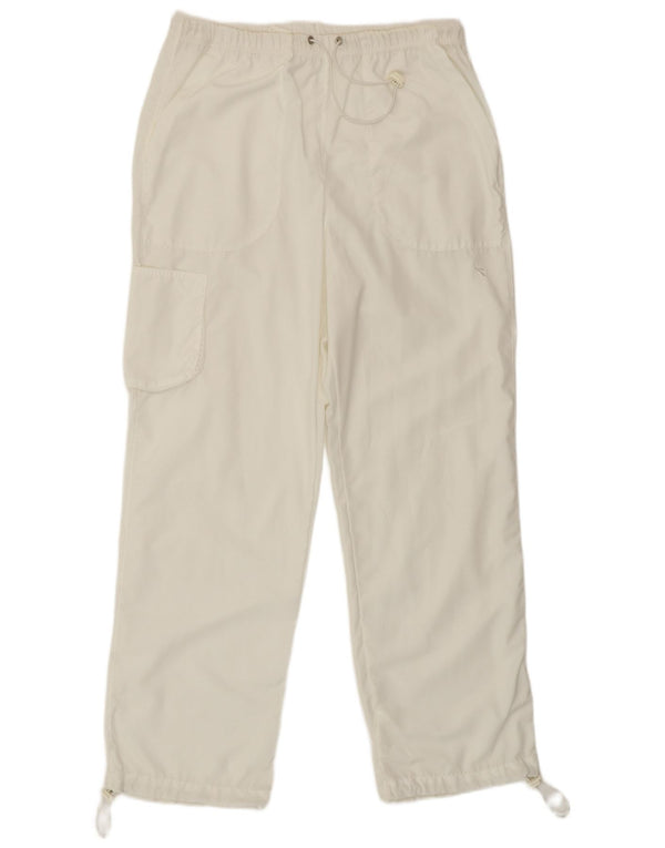 Pantaloni da tuta DIADORA Cargo da donna UK 10 Small Bianco Poliestere