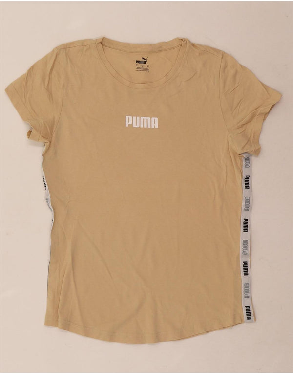 T-shirt grafica da donna Puma UK 12 Colorblock beige medio