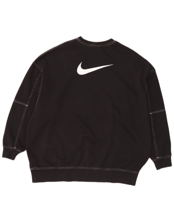 Felpa Nike da uomo con grafica ampia e vestibilità ampia, piccola, in cotone a righe nere