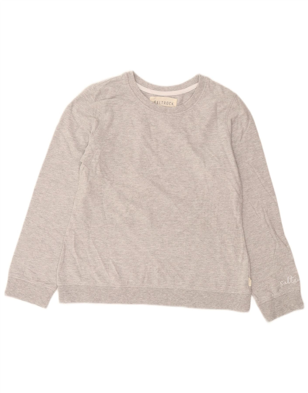 Felpa da donna Saltrock Maglione UK 10 Piccolo cotone chiazzato grigio