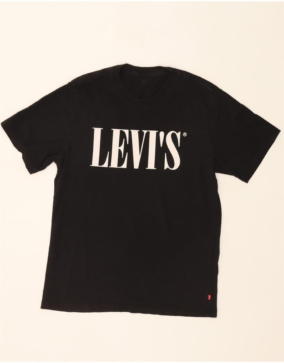 LEVI'S Mens Graphic T-Shirt Top Small Black Cotton Vintage Levi's and Second-Hand Levi's from Messina Hembry 