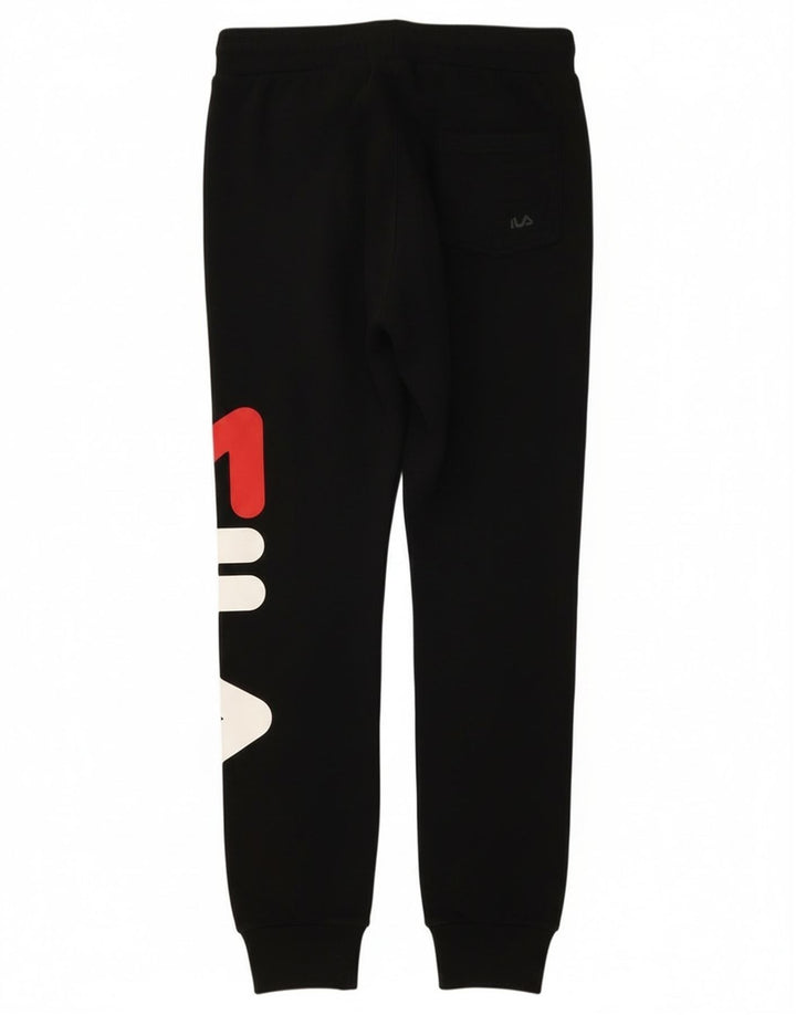 Pantaloni da tuta grafica da uomo Fila Joggers piccoli in cotone nero