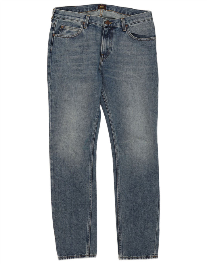 Jeans slim LEE Rider da uomo invecchiati W33 L32 in cotone blu