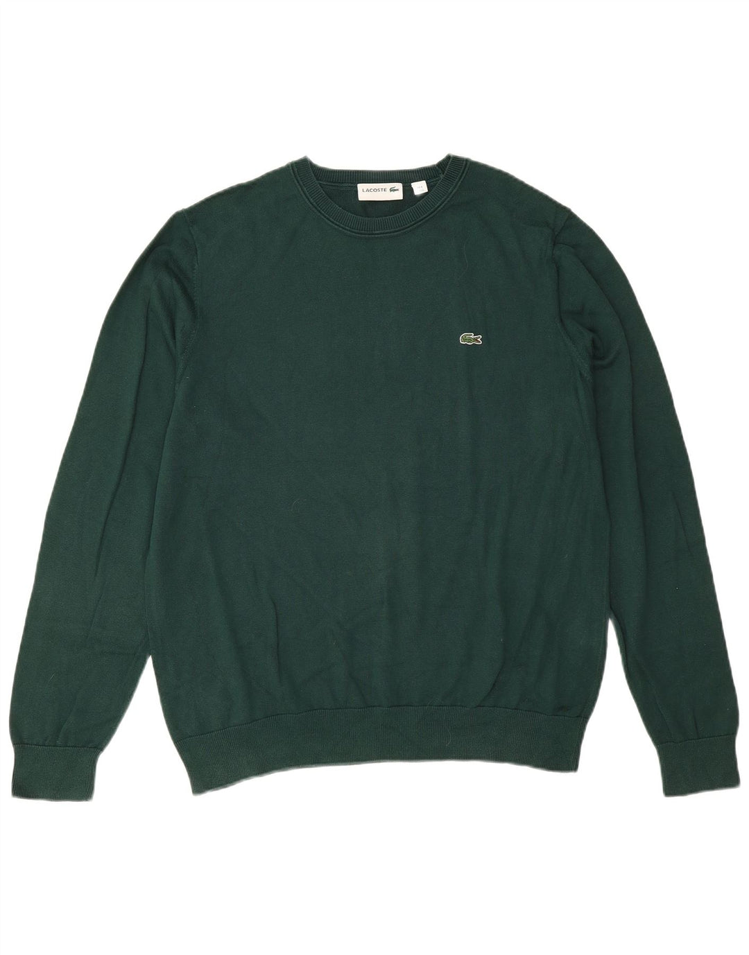 Maglione maglione girocollo da uomo Lacoste taglia 6 XL cotone verde