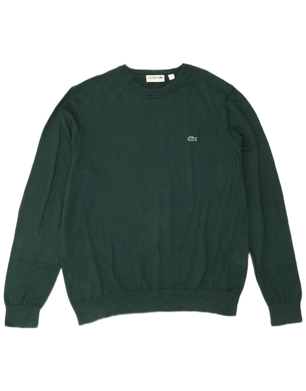 Maglione maglione girocollo da uomo Lacoste taglia 6 XL cotone verde