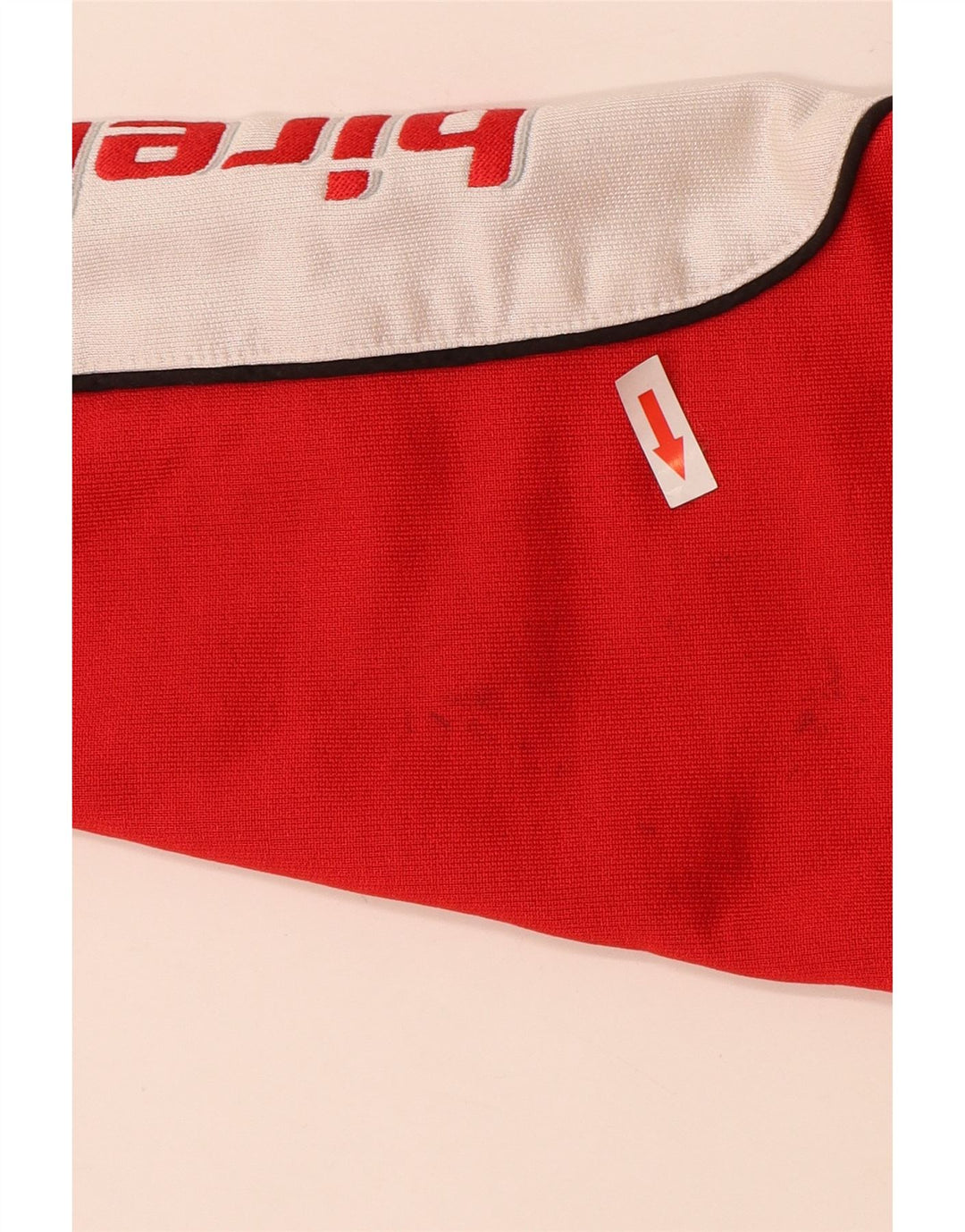 Giacca da ginnastica grafica da uomo vintage con motivo color block rosso medio