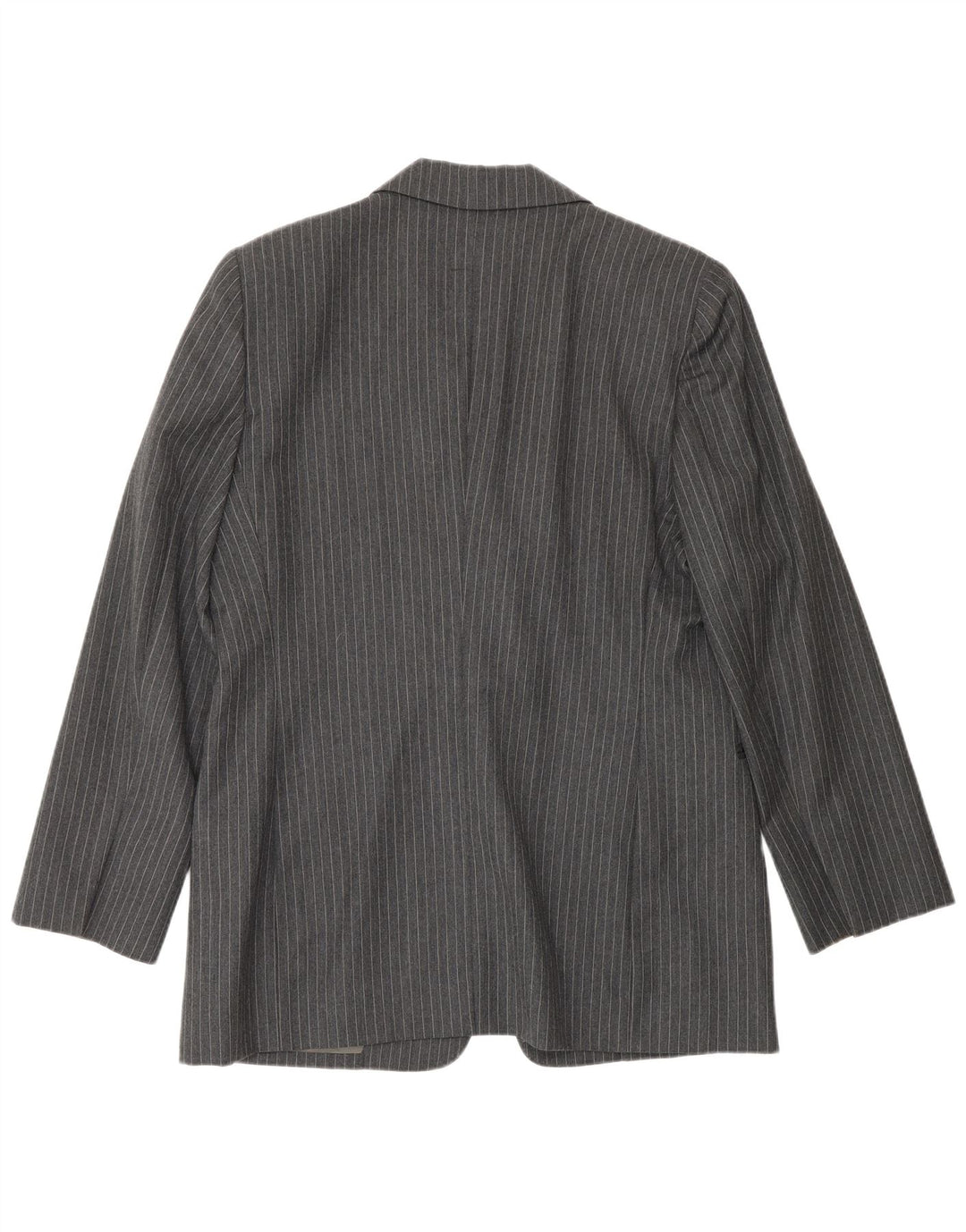 Giacca blazer da donna Ferre 001 a 1 bottone UK 16 grande acetato gessato grigio