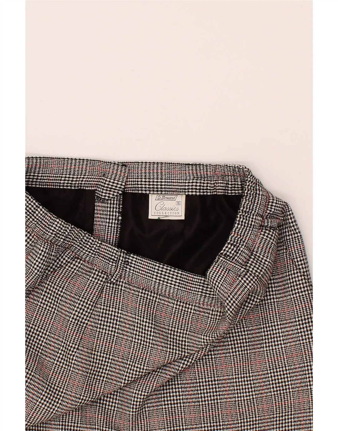 ST. BERNARD Womens Pencil Skirt UK 16 Large  W32  Black Houndstooth Vintage St. Bernard and Second-Hand St. Bernard from Messina Hembry 