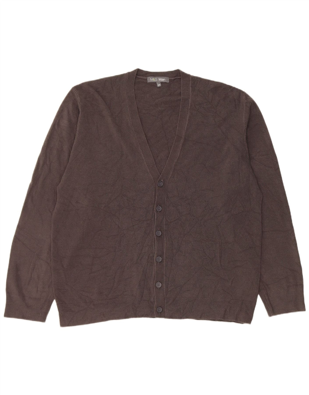 Maglione cardigan da uomo Marks & Spencer 2XL grigio acrilico