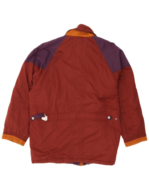 Giacca a vento vintage da uomo UK 42 XL Colorblock marrone