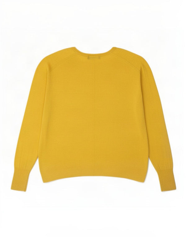 Maglione maglione oversize con scollo a barca da donna Zara UK 14 giallo medio