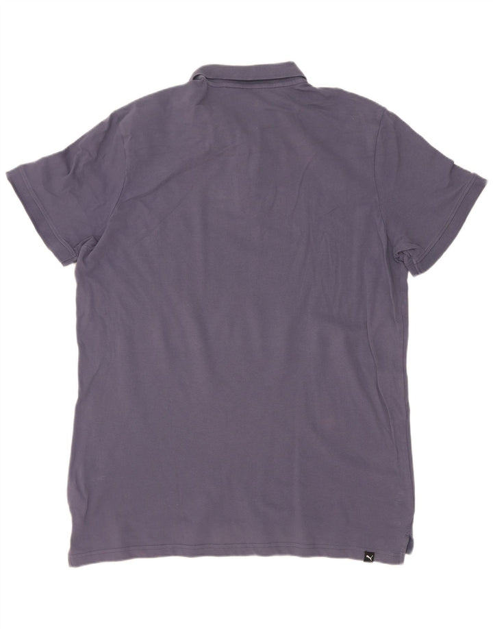Polo da uomo Puma XL in cotone grigio