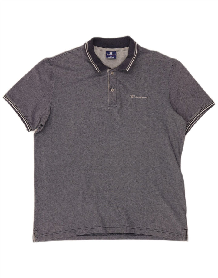 Polo da uomo Champion color block medio blu navy