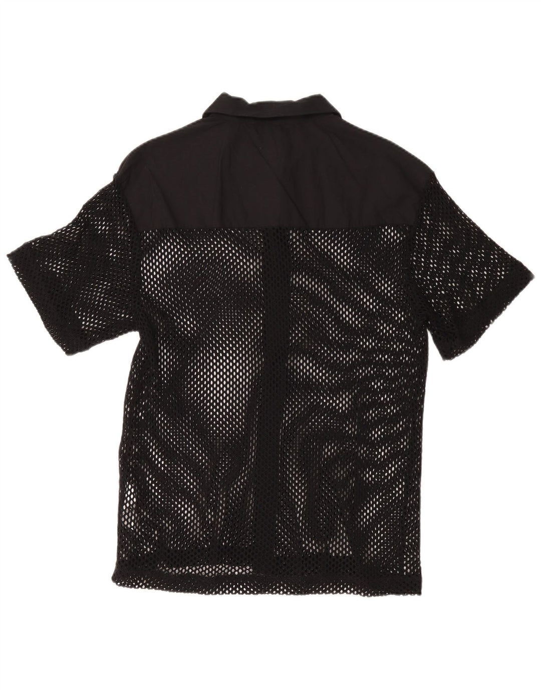 Camicia Zara da uomo a maniche corte in cotone nero medio