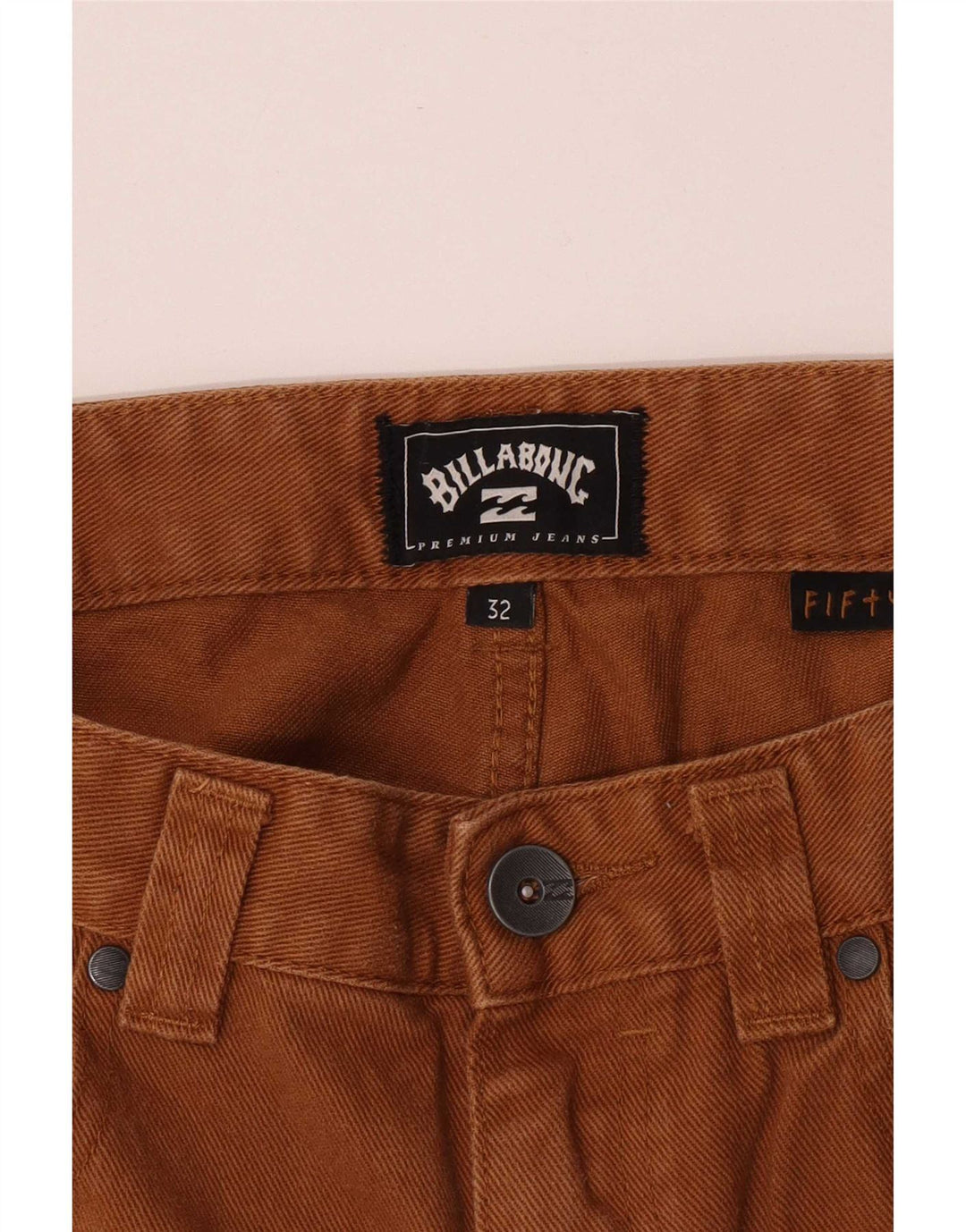 Jeans dritti regolari da uomo Billabong W32 L31 cotone marrone
