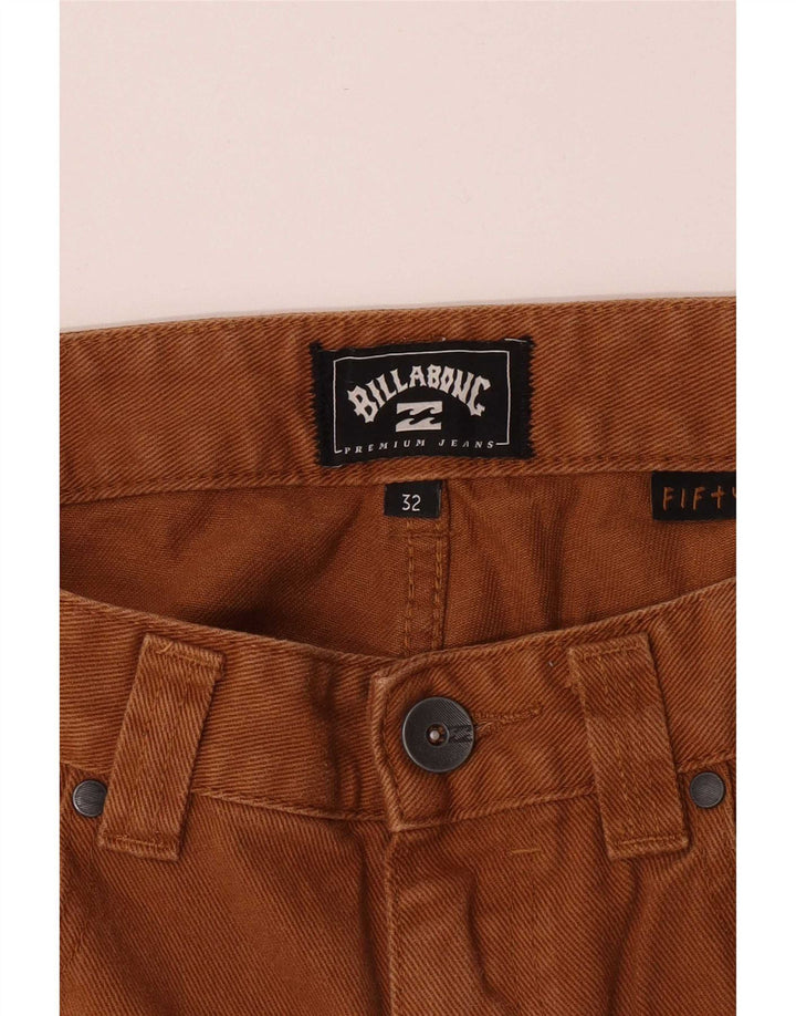 Jeans dritti regolari da uomo Billabong W32 L31 cotone marrone