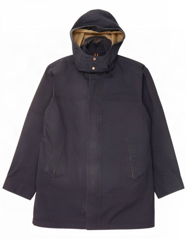 Cappotto giacca a vento con cappuccio da uomo Timberland UK 44 2XL Cotone blu navy