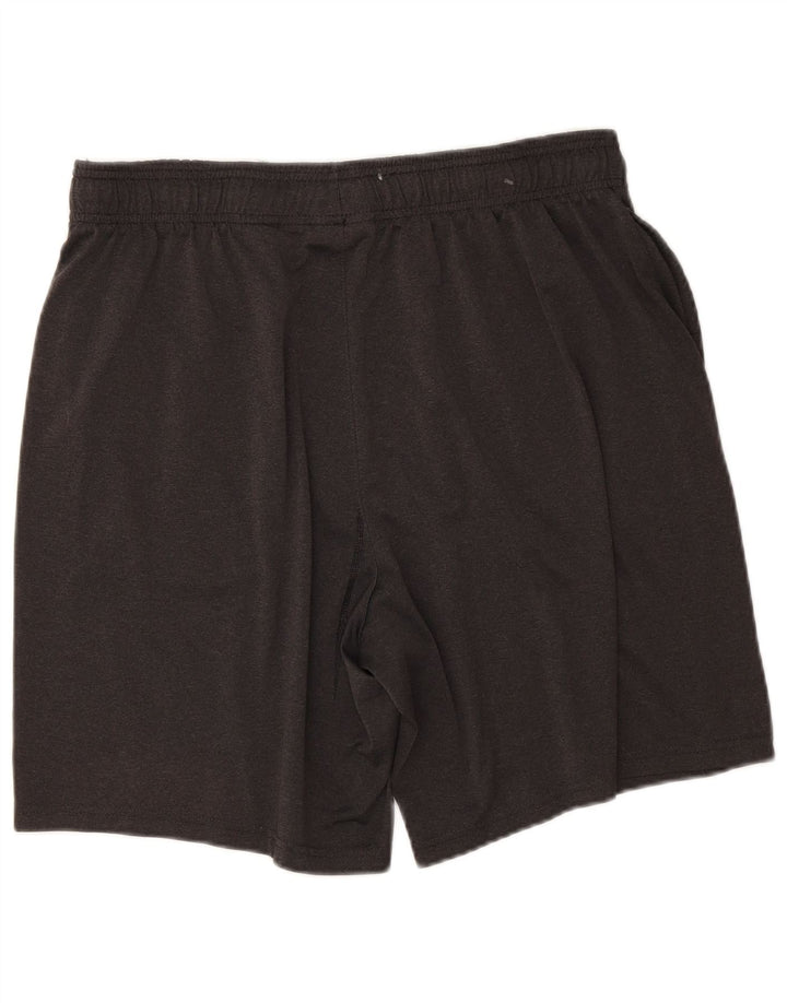 Pantaloncini sportivi Reebok da uomo grandi in poliestere grigio