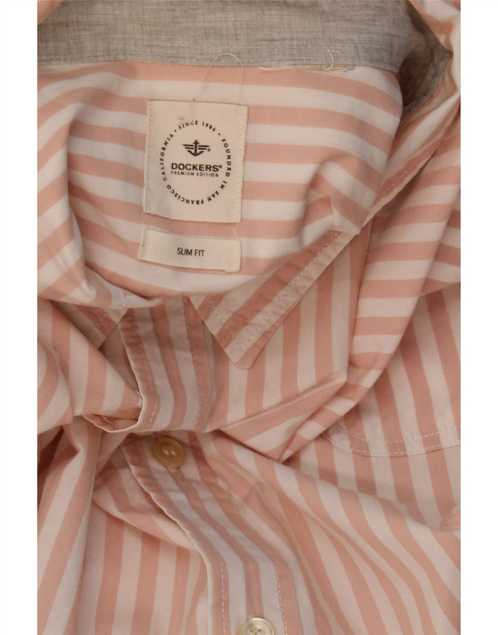 Camicia slim fit da uomo Dockers XL a righe rosa