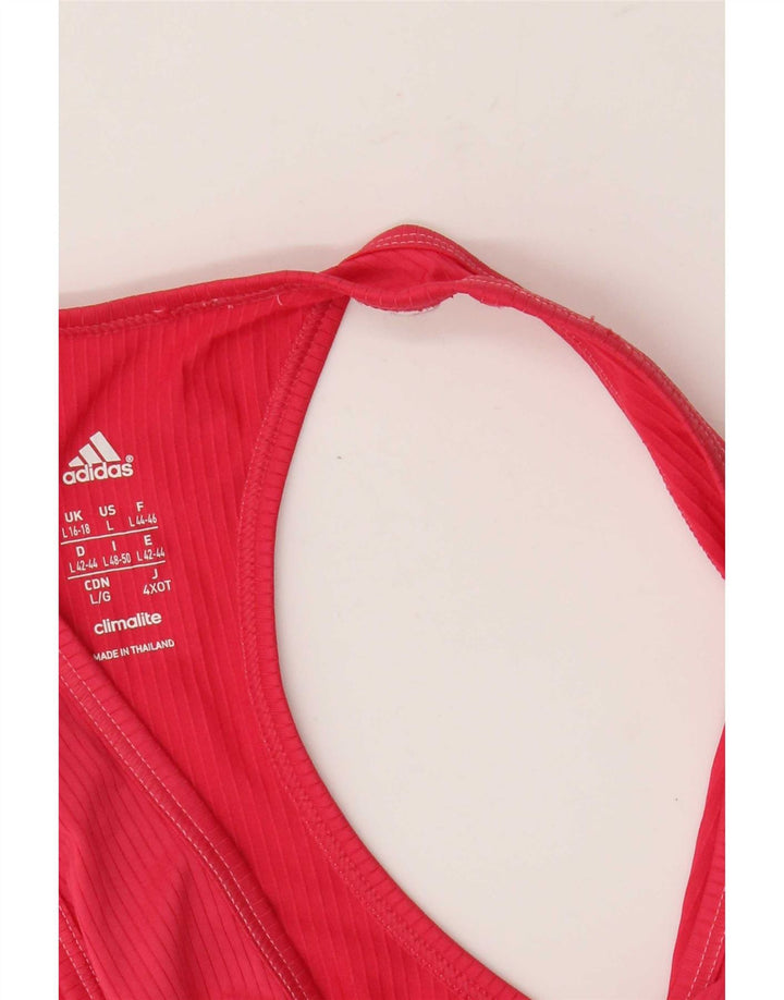 Canotta Adidas Climalite da donna UK 16/18 grande rosa