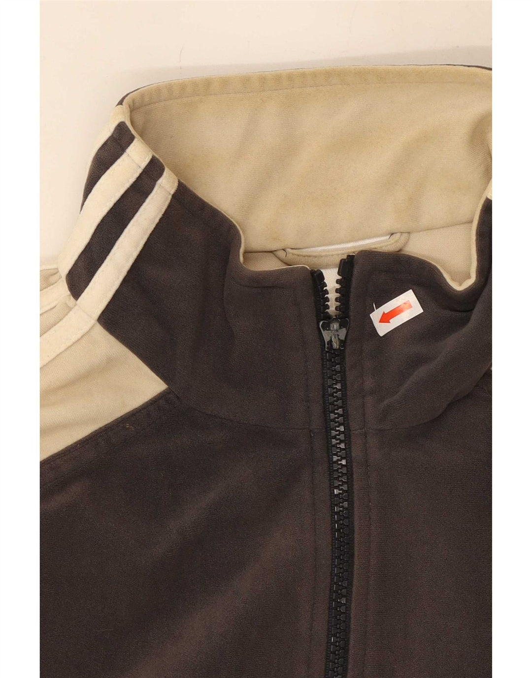 Giacca da tuta da uomo Adidas UK 38/40 Poliestere color block grigio medio