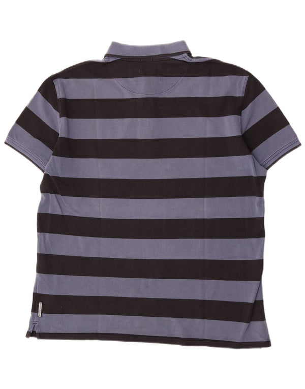 Polo Armani Jeans da uomo vestibilità regolare 2XL cotone a righe blu navy