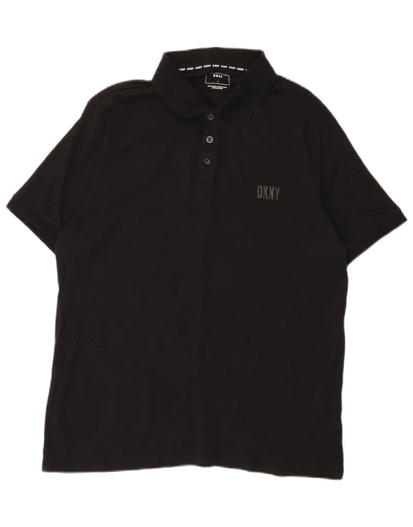 Polo da uomo Dkny grande in cotone nero