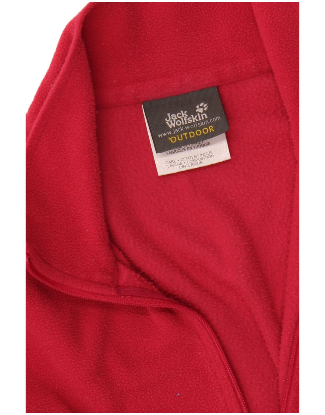 Maglione in pile da donna con collo e zip Jack Wolfskin UK 12/14 Poliestere rosa medio