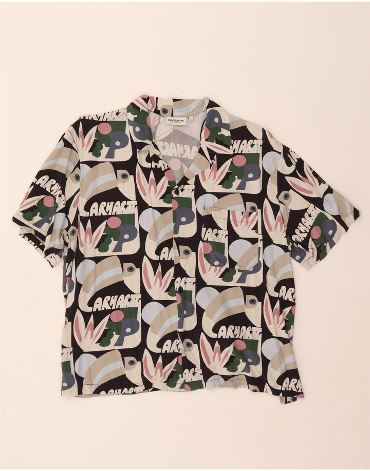 Camicia a maniche corte grafica da uomo CARHARTT grande patchwork multicolore