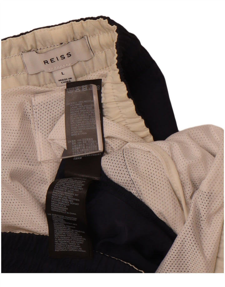 Pantaloncini da bagno da donna REISS UK 16 Large blu navy in poliammide