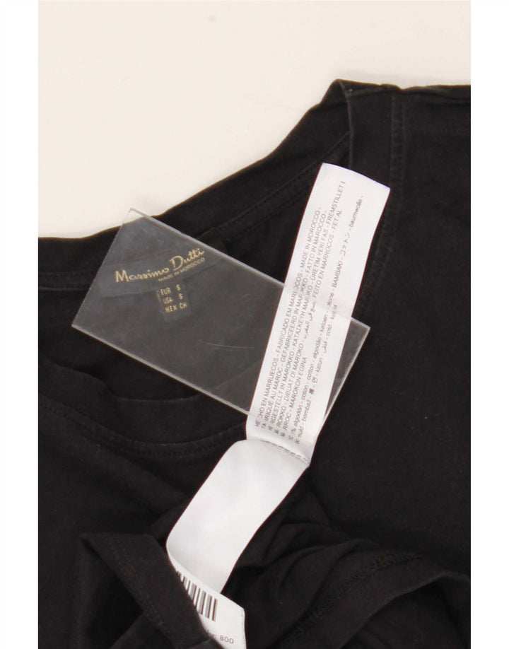 T-shirt da uomo Massimo Dutti Top Small in cotone nero