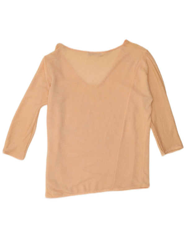 Top Zara da donna manica 3/4 UK 14 poliestere rosa medio